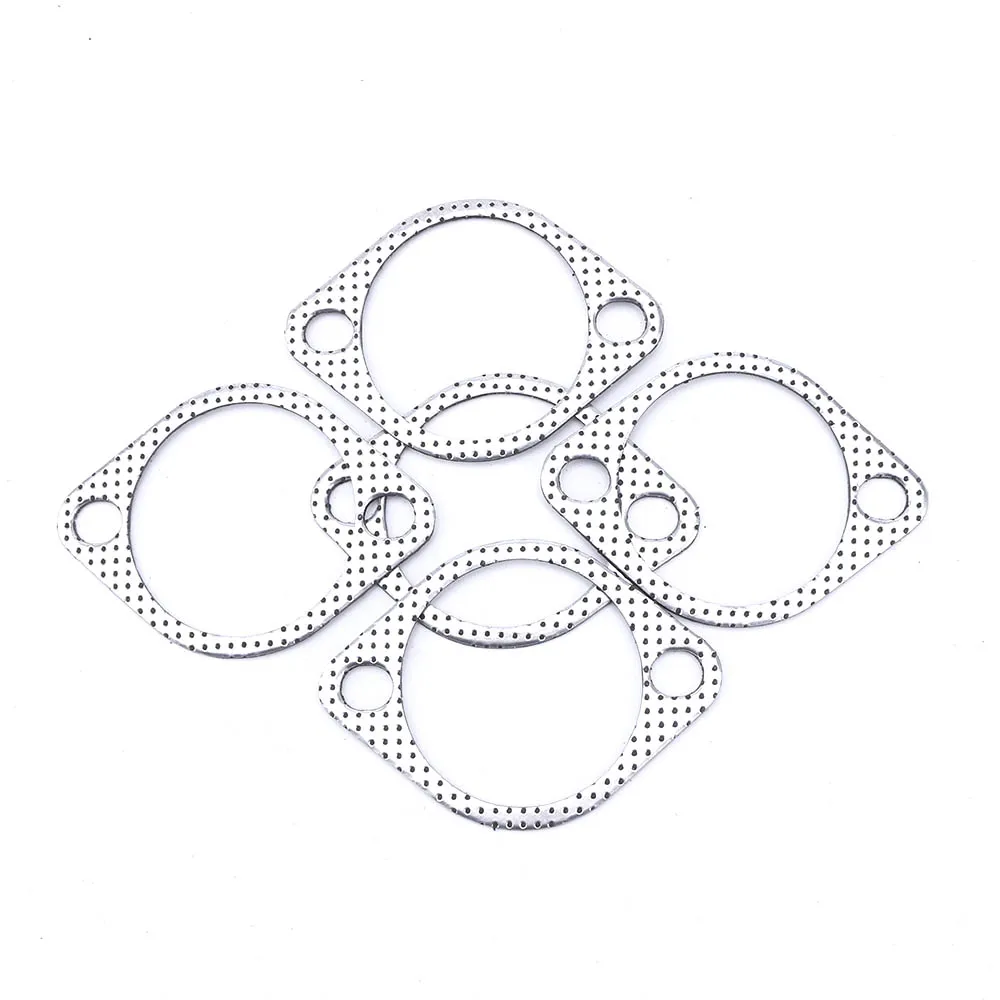 5pcs/Lot Aluminum 2.75 inch 71mm Car Engine Exhaust Gasket Downpipe Flange Universal Exhaust Pipe Gasket with two holes YC101292