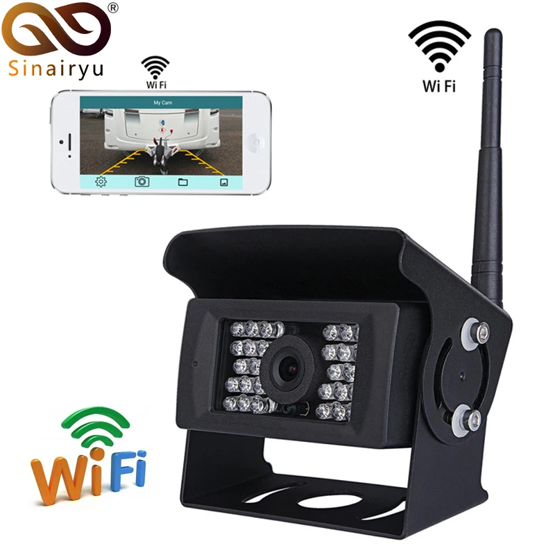 

Sinairyu Wireless Backup Camera for Truck,RV,Camper,Trailer. WiFi Vehicle Rear View Camera Work with iphone or Andriod Devices