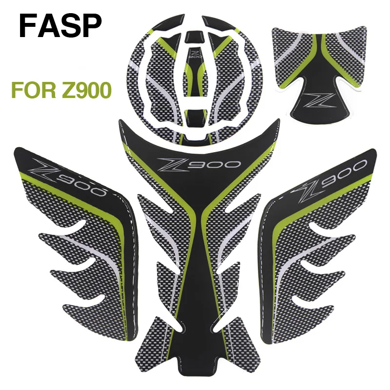 

New FASP Carbon 3D Tank Pad decals & stickers Emblem Protection Gas Cap Fit motorcycle Z900 Z 900 2017 car sticker