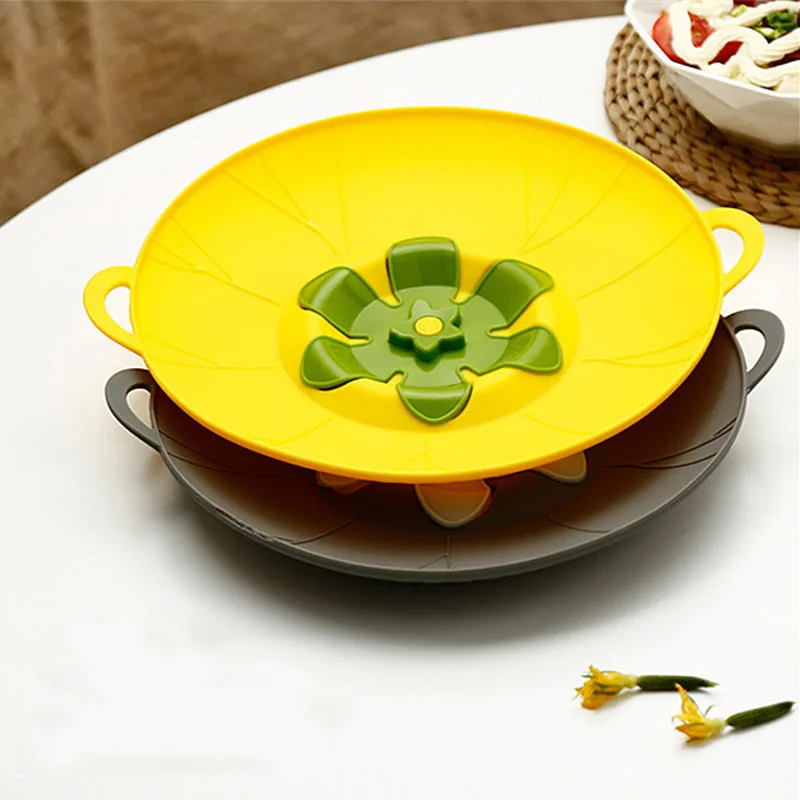 

Silicone Flower Type Anti-overflow Cover Fresh-keeping Cover Rotary Lid Kitchen Gadget Cover For Pot Pan Kitchen Tool