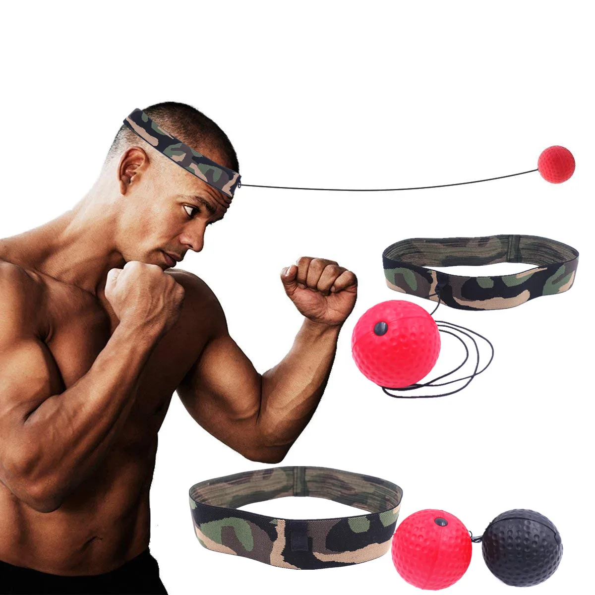 

Boxing Reflex Ball Fight Ball for Muay Thai Exercise Combat Punching Ball Improve Reactions Speed Hand Eye Coordination Training