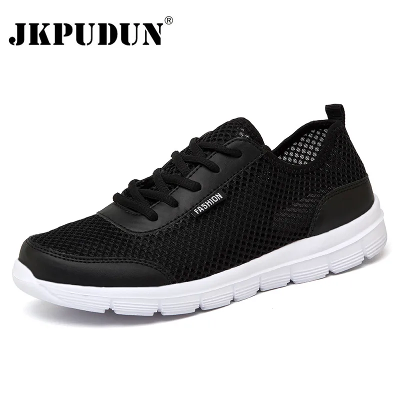 JKPUDUN/Летняя мужская обувь; Zapatillas; мужские кроссовки; модные кроссовки; мужская повседневная обувь; сетчатая легкая дышащая Спортивная обувь унисекс