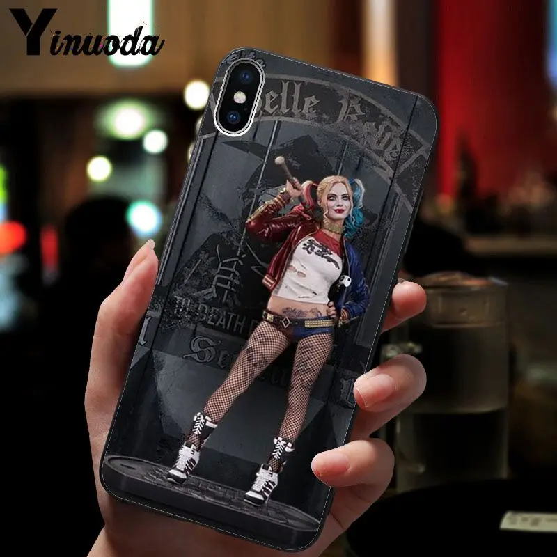 Yinuoda чехол для телефона с принтом сделай сам harley quinn iPhone X XS MAX 6 6S 7 7plus 8 8Plus 5 5S
