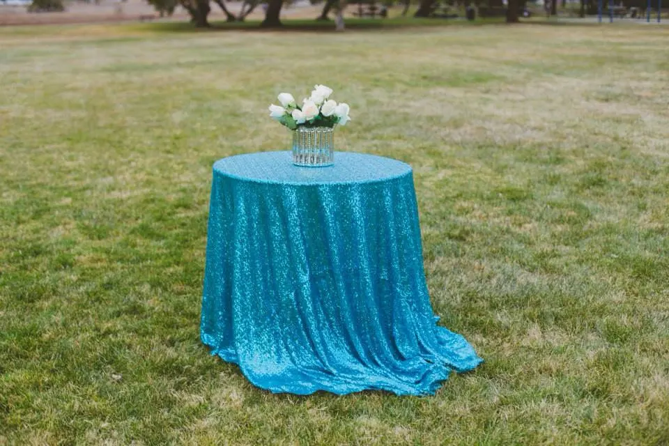 

Red Sequin Embroidery Tablecloth For Wedding Hotel Party Sparkling Table Cloth 120 Round Table Cover Decoration Table Overlay