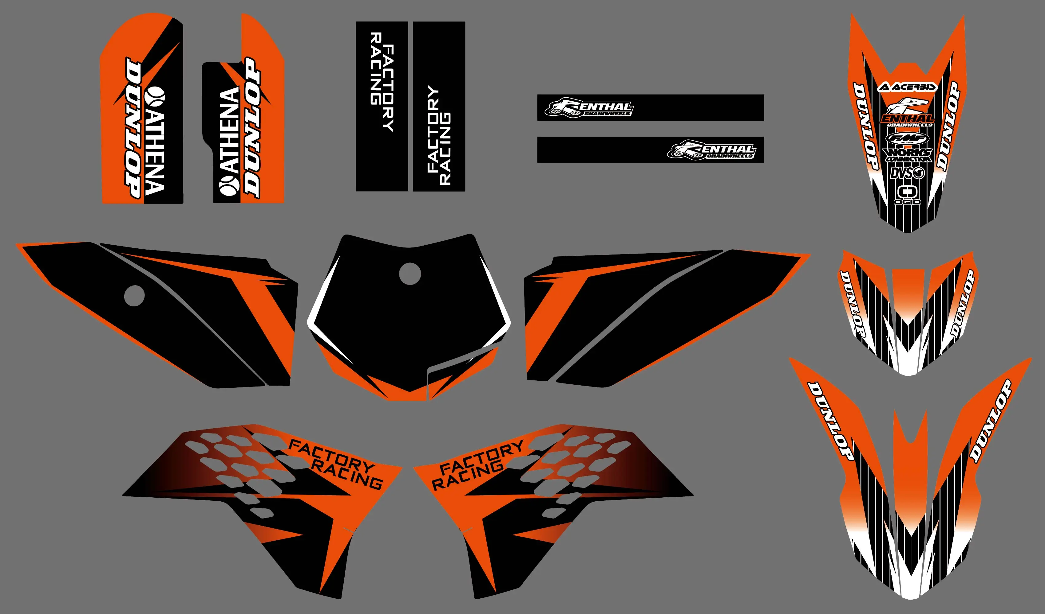 Мотоциклетный новый стиль КОМАНДА ГРАФИКА фон наклейка комплект для KTM SX50 SX 50 2009