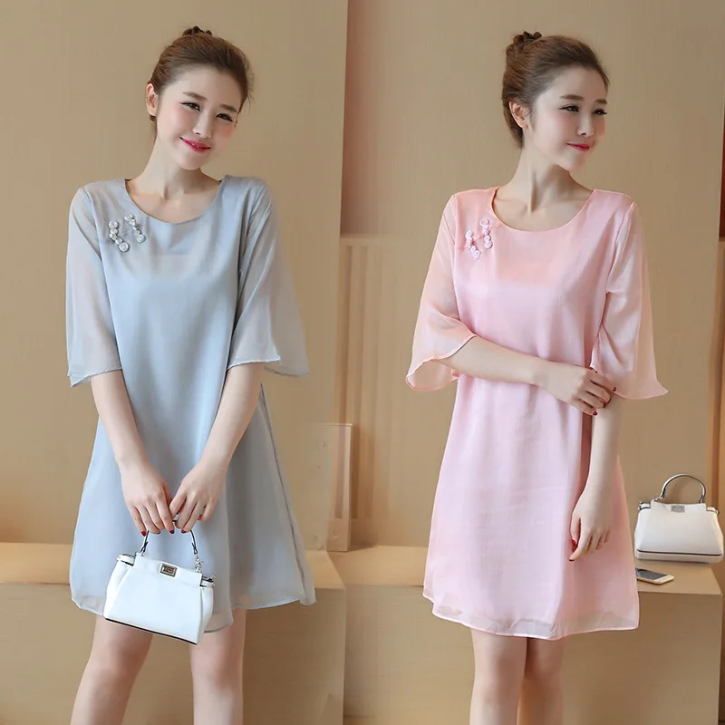 

2019 Maternity Clothing Summer Dress for Pregnant Women Dress Pregnancy Qipao Dress Short Sleeve Maternity Cheongsam Dresses