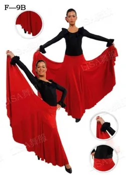 Vestido con falda Flamenca para mujer, falda española, trajes de baile Flamenco