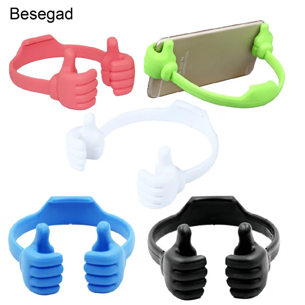 

Besegad Flexible Thumb Table Tablet PC Mobile Cell Phone Mount Stand Holder Bracket for iPhone X 8 7 6 6S Plus Samsung Galaxy