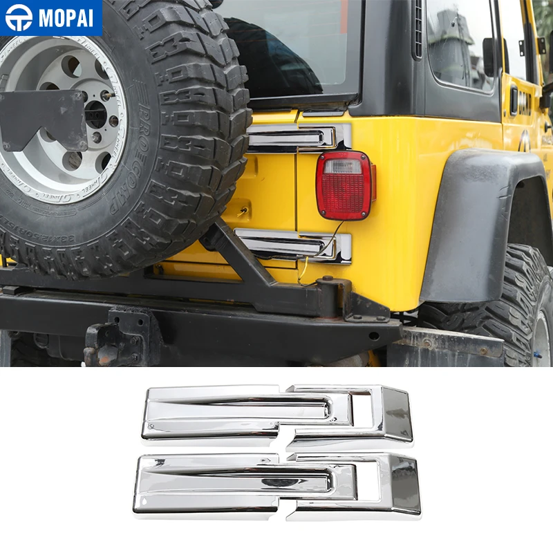 

MOPAI ABS Car Rear Door Spare Tire Tailgate Hinge Decoration Cover Stickers for Jeep Wrangler TJ 1997-2006 Car Accessories