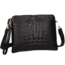 Genuine Leather Women Bag Fashion Women Handbag Alligator Embossed Crocodile Pattern Women Messenger Bags Clutch HB-161