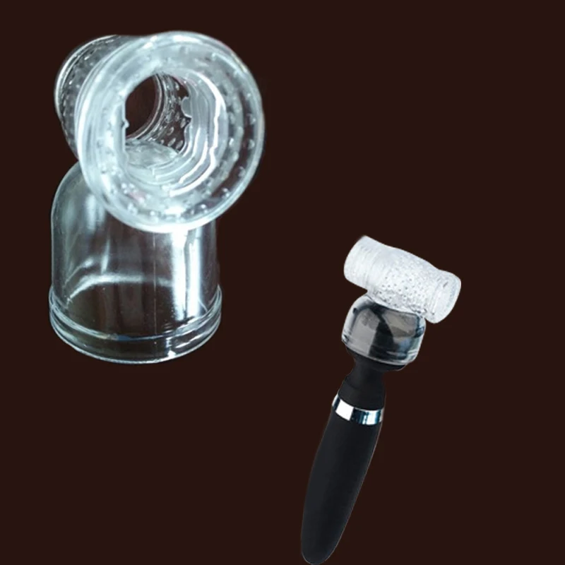 Ceny Mężczyzna Penis Exerciser Av wibrator magiczna różdżka masażer pokrowiec na główkę załącznik produkty erotyczne dla mężczyzn