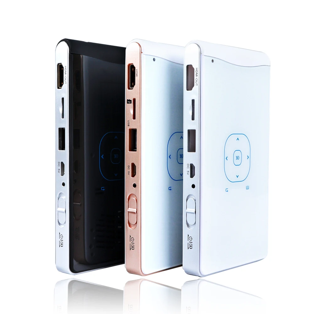 Cheapest  mini Home HD projector portable WiFi wireless mobile phone screen Smart Wifi  support HDMI / TF built-in Android 4.4  