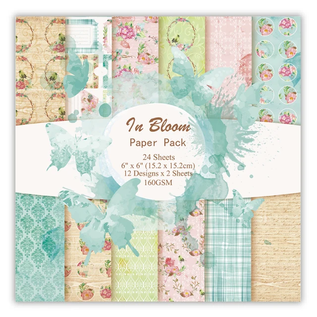 neue 6 blumen buttterfly in blte hintergrund papier pads muster 24 bltter diy fertigkeit - Bastelpapier Muster neue 6 blumen buttterfly in blte hintergrund papier pads muster 24 bltter diy fertigkeit - Bastelpapier Muster