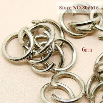

1000PCS 6MM Nickel / White Gold Color Metal Jump Ring Split Rings Jewelry Accessory Finding Fitting