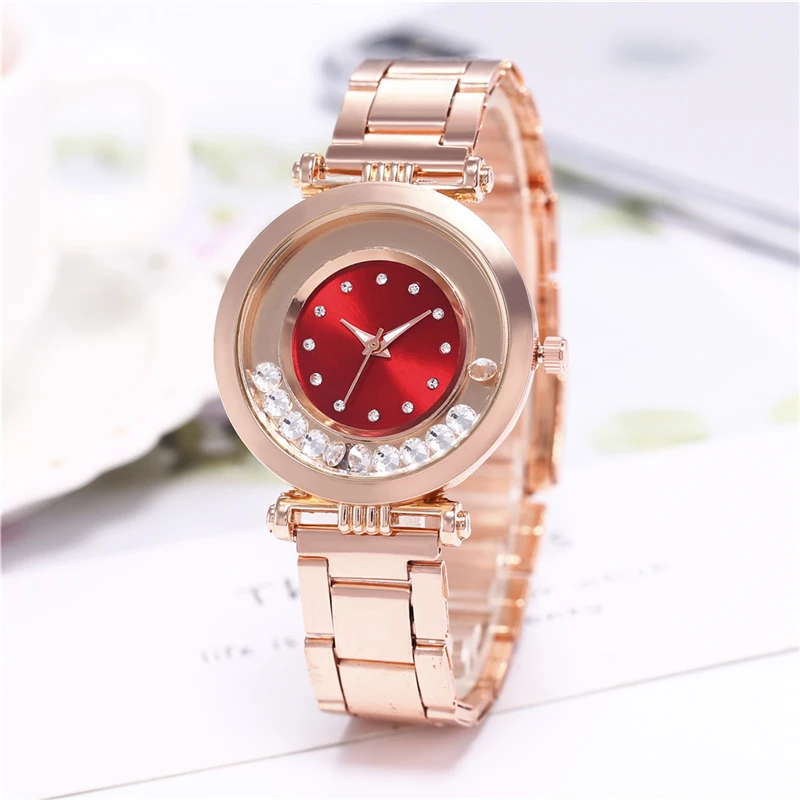 

Dropshipping Luxury Brand Fashion Ladies Clock Alloy Steel Belt Rhinestone Quartz Women Wristwatch Female Gifts Relogio Femino