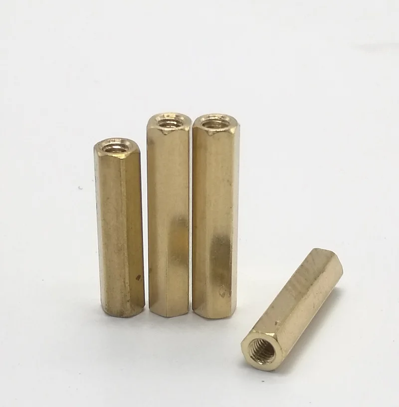 5/10/20/50pcs Brass M2 M2.5 M3 M4 M5 Copper Hex Standoff Hexagon Pillar M-F Male-Female Female Spacer for PCB Board Motherboard