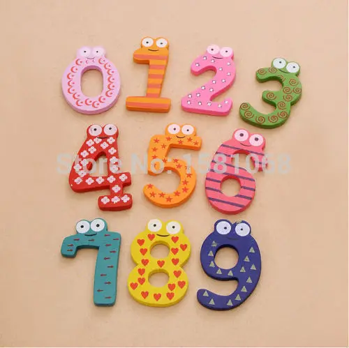 10pcs/set Montessori Baby Number Refrigerator Fridge Magnetic Figure Stick Mathematics Wooden Educational Kids Toys for Children 3