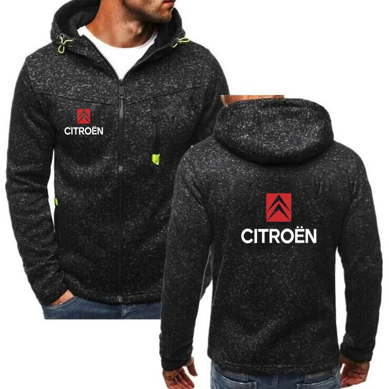 Citroen Brand Cars Logo Mans Hoodies Print Harajuku Jacket Zipper Sweatshirt Hip Hop Popular