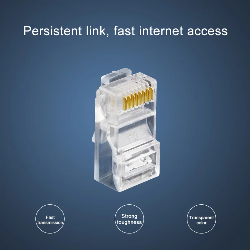 Разъем Rj45 100 шт. разъем категории 5e Cat6 сетевой неэкранированный 8 контактный