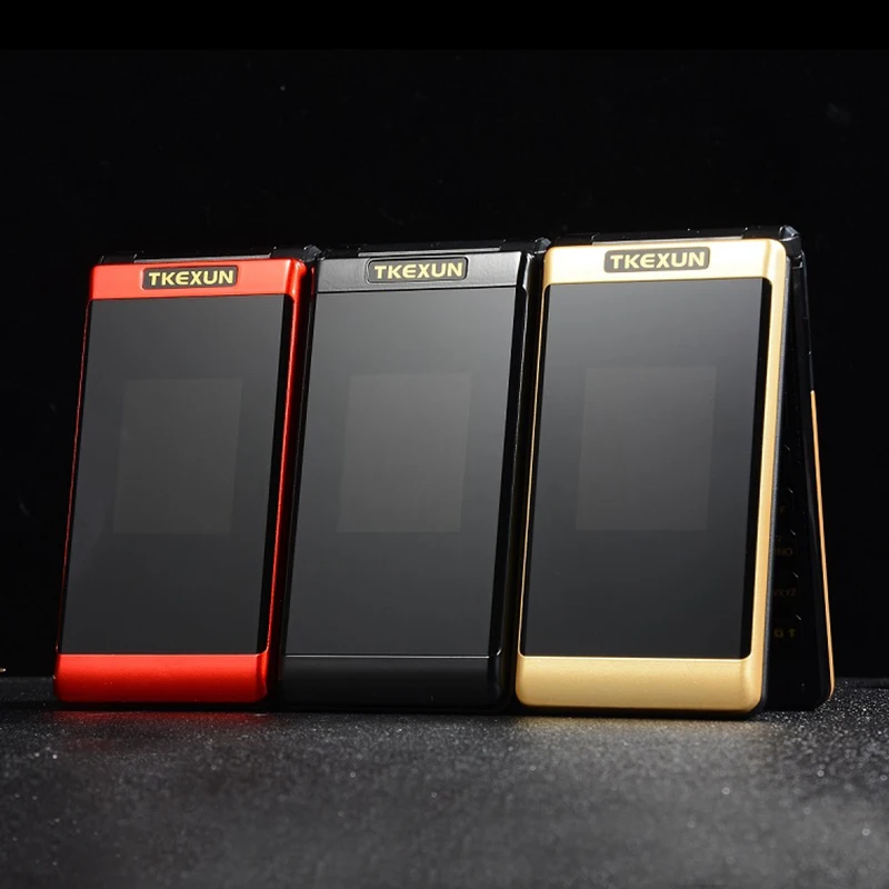 Продажа Tkexun раскладушка мобильный телефон двойной дисплей SOS Быстрый вызов русский большой ключ Bluetooth дешевая цена фонарь флип телефон