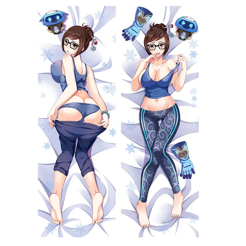 Amellor аниме overclock OW Dva Mei трассировщик Сомбра сексуальные наволочки 3D двухстороннее