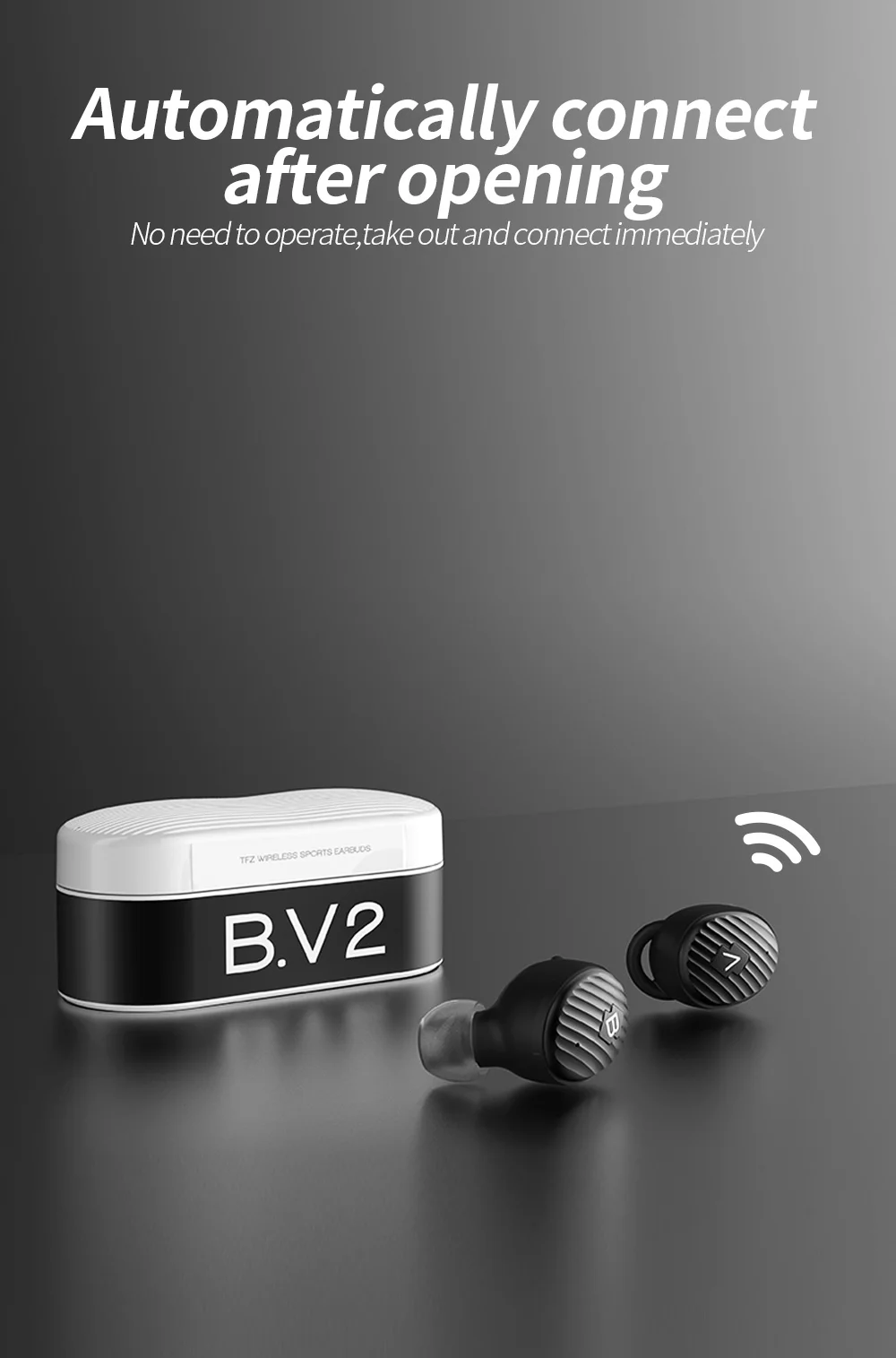 TFZ B. V2 5,0 True Bluetooth Беспроводные наушники с двойным микрофоном BV2 IPX5 водонепроницаемые спортивные наушники-вкладыши TWS с зарядным устройством
