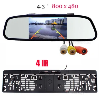 

Parking Systems HD 4.3 INCH 800 x 480 Mirror Car Monitors Europe License Plates Camera FOR Car Reversing Rear View Cam