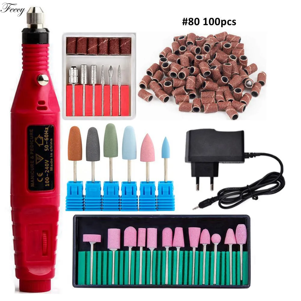 

Electric Nail Art Drill Manicure Machine Nail File Drill Bit Set Kit for All Nails Gel Professional Power Nail Art Pen Pedicure