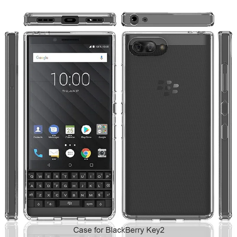 Для BLACKBERRY KEY2 чехол 4,5 Кристальный Гибридный Бампер прозрачная твердая акриловая задняя крышка чехол для BLACKBERRY KEY 2 KEYTWO KEY TWO BBF100