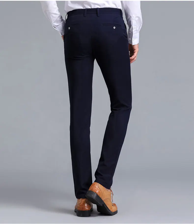 3colors casual pants man straight classic business mens pants 2017 autumn new trousers for men full length Mid waist 29-36 9808-16