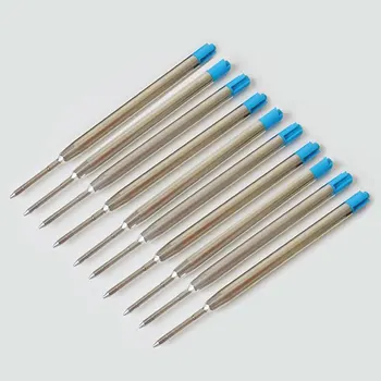 

10 PCS HIGH QUALITY BALLPOINT PEN REFILLS MEDIUM POINT BLUE INK