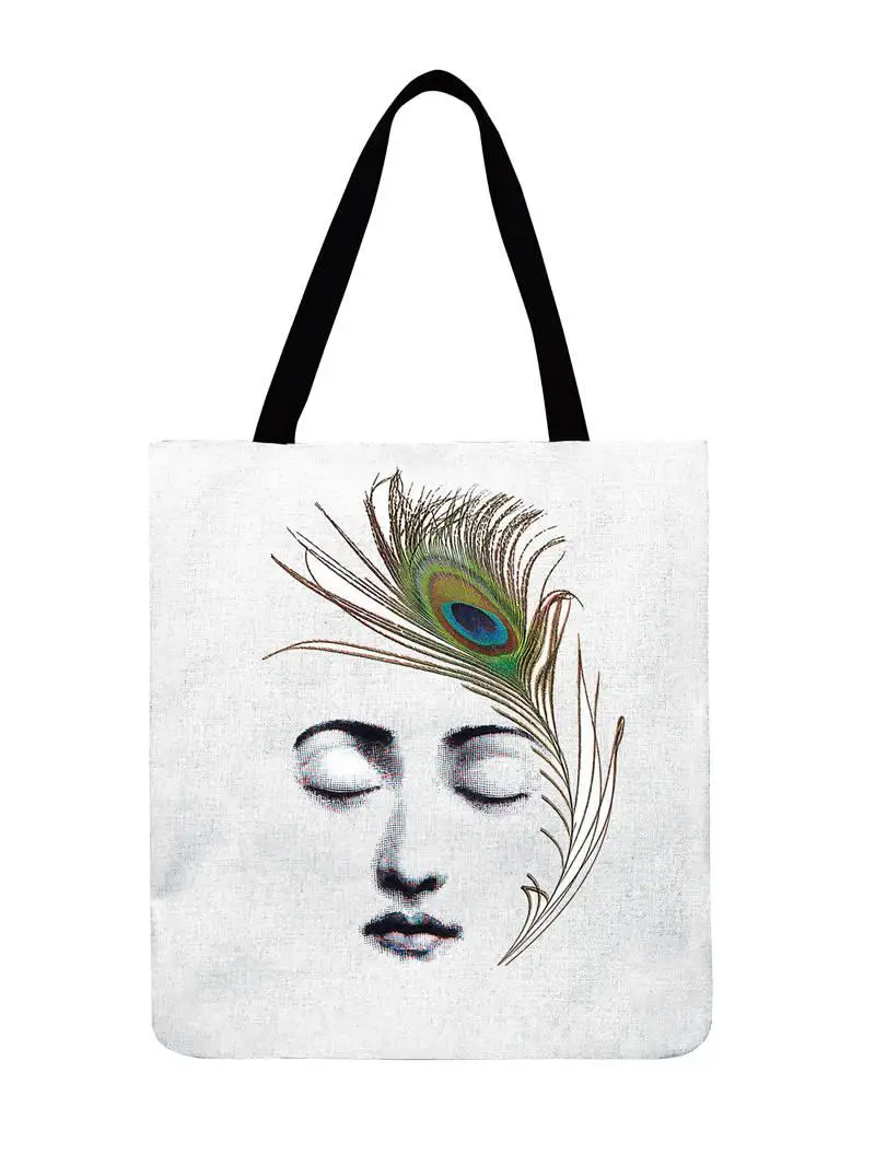 Fornasetti печатная складная сумка для покупок дамская сумка-тоут с изображением лица девушки Дамская сумка на плечо Уличная Повседневная пляжная сумка - Цвет: 1