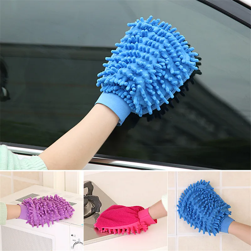 

Clean gloves Double sided special car wash tool brush car cleaning gloves thickened Plush chenille wipe car handle rag