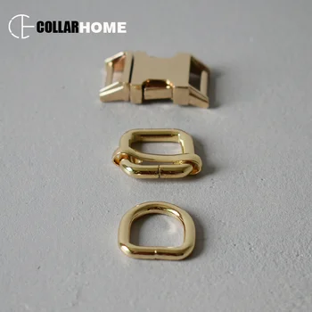 

100 sets Metal adjustment belt buckle 15mm webbing D-rings for DIY dog pet collar backpack lap belt lanyard accessories adjuster