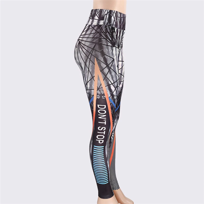 2018 Yoga Pants Fitness Leggings Running Gym Stretch Women Fitness High Waist Elastic Tights Sportswear Hot #FS#4JU16 (11)