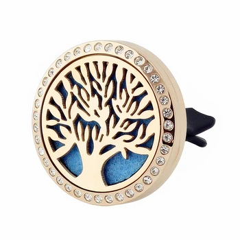 

Rose Gold 30mm Czech Crystals 316L Car Aromatherapy Locket Vent Clip new Car Air Freshener Perfume Locket Car Diffuser Lockets