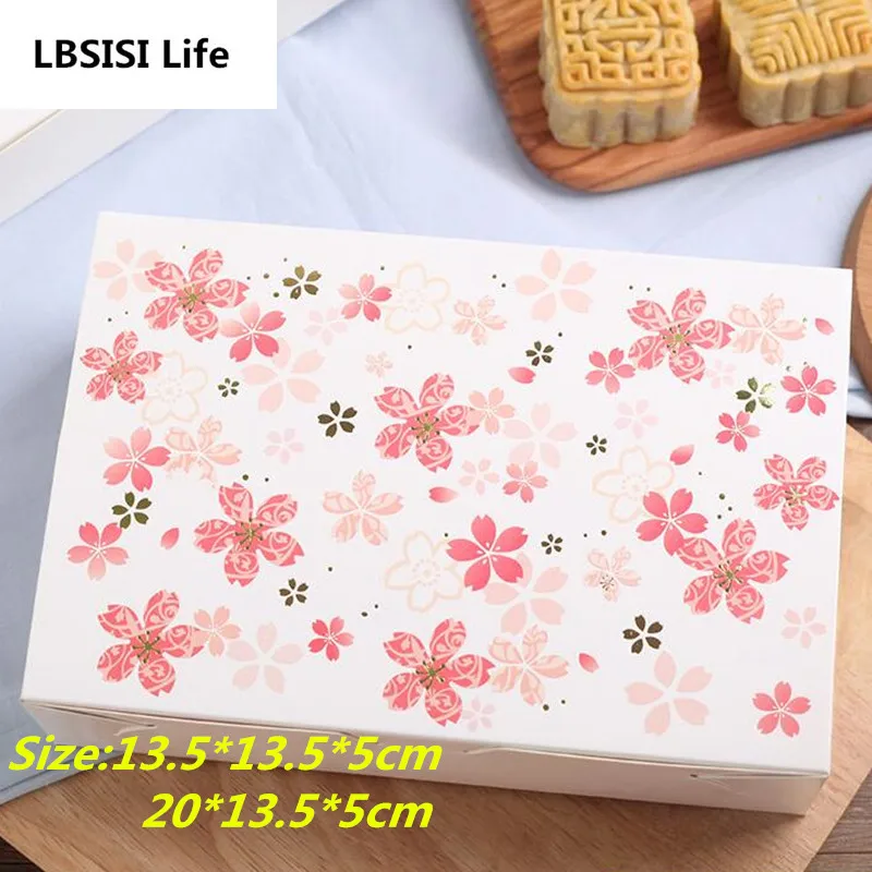 

30pcs Cherry Blossoms Flower Paper Chocolate Cake Box Party Gift Packaging Cookie Candy Nuts Box DIY Wedding Gift Packing Box
