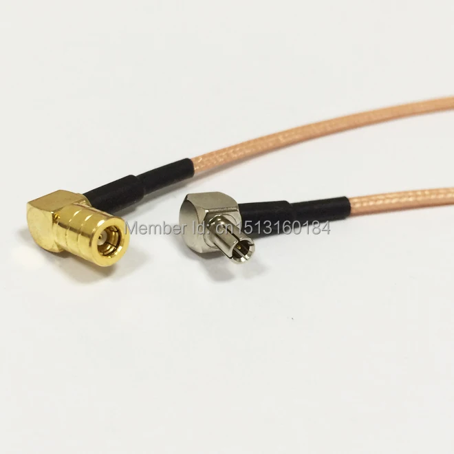 New Wireless Modem Wire SMB Female Jack Right Angle To TS9 Male Plug