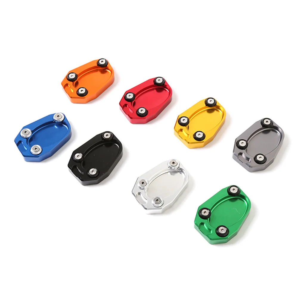 

CNC Kickstand Side Stand Enlarger Extension Stands Pad For Kawasaki Z1000 Z1000SX ZX10R VERSYS 650 ER6N ER6F NINJA 650R ZX6R