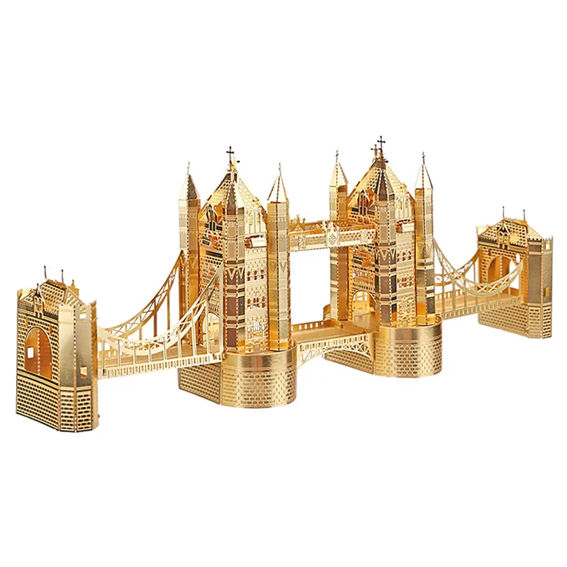 

Piececool DIY Metal 3D Puzzle Toy London Tower Bridge P009G Puzzle 3D Models Educational Learning Toy Kids Toys