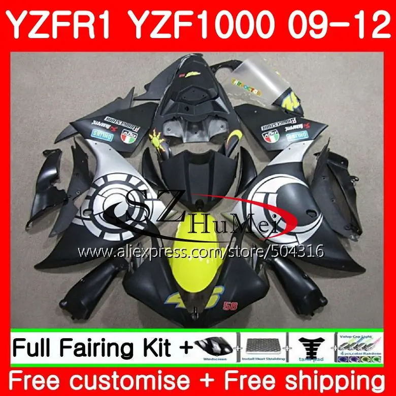 

Bodys For YAMAHA YZF1000 YZFR1 09 10 11 12 YZF-1000 77SH13 Matte Silver YZF-R1 YZF 1000 R 1 YZF R1 2009 2010 2011 2012 Fairings
