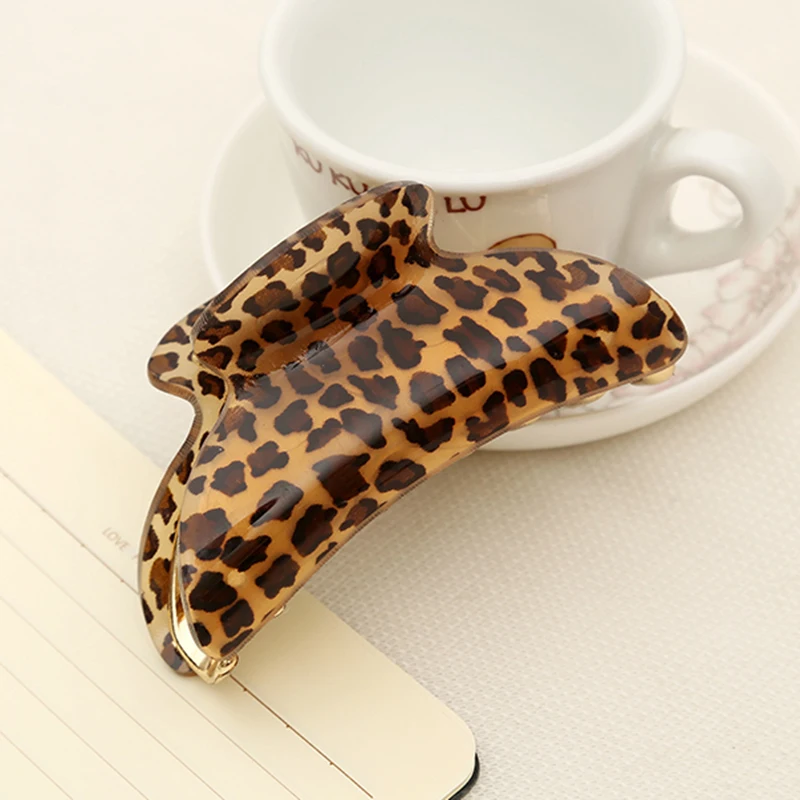 Women Lady Girls Leopard Hair Clip Claw Hair Accessory Clamp Headpiece 3 Sizes M02199