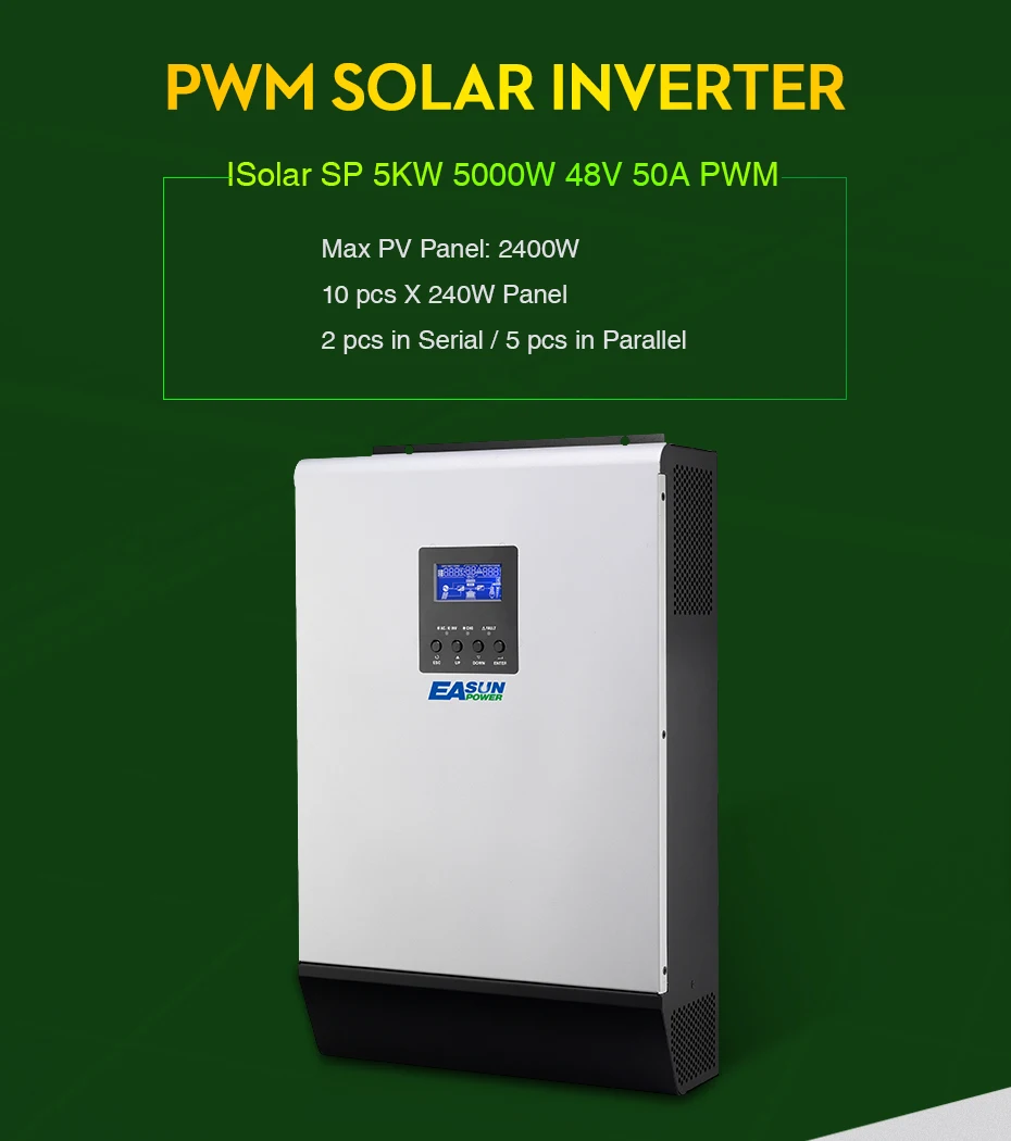 EASUN POWER Solar Inverter 5000W PWM Inverter 48V 220V Pure Sine Wave Inverter 5Kva 50HZ Off Grid Inverter 60A Battery Charger_01