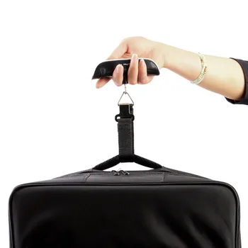 

Arrival Silver Portable Hanging Scale with Hook Strap Electronic Digital luggage Weighing Scale New hot sale