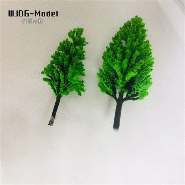 100PCS Ho Scale Plastic Miniature Model Trees For Building Trains Railroad Wargame Layout Scenery Landscape Diorama Accessories 1