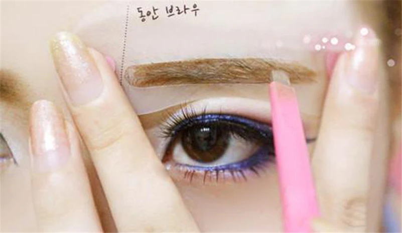 2 компл. инструмент для формирования бровей Профессиональный трафарет для бровей 3 разных стиля полезный шаблон для макияжа глаз