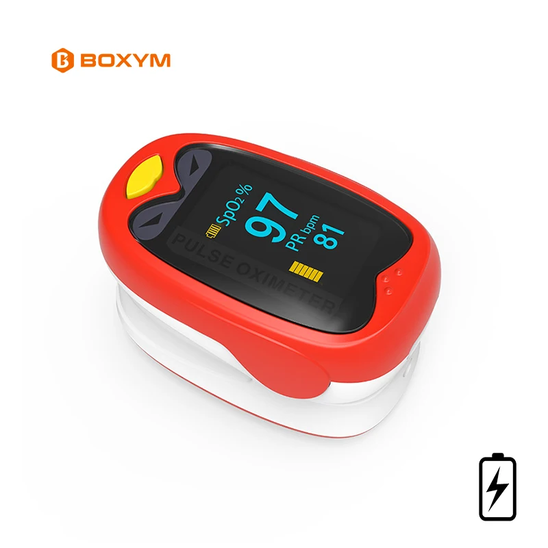 BOXYM Rechargeable Baby Finger Pulse Oximeter SpO2 Blood Oxygen PR