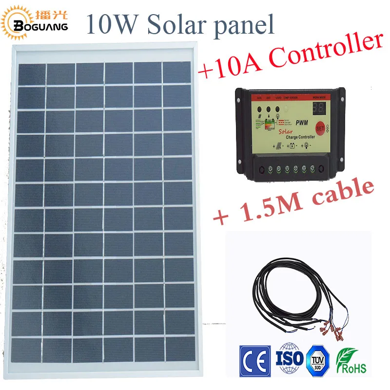 ᐂBoguang 1x10W polycrystalline solar ⑧ panel panel module 