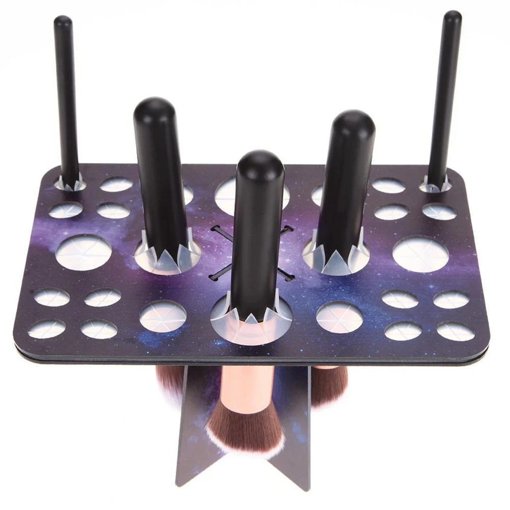 Lavadora De Brochas De Maquillaje Estante Secador Para Pinceles De