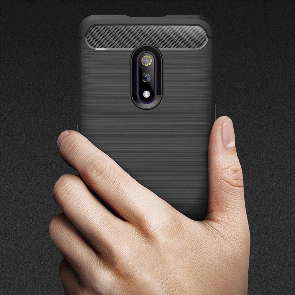 

For Realme X Case Luxury Fiber Business Case for Realme X Lite Soft Silicone Cover TPU Protection Phone Accessories (XS0520)